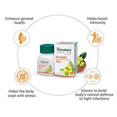 Himalaya AMALAKI 60 Tablets Per Bottle | Amla Tablets | Fresh Stock Long Expiry