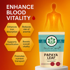 Papaya Leaf Extract Capsules 5500mg-(3% Papain, 0.2rpaine)-100% Vegan-90Caps