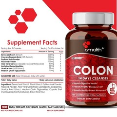 Colon 14 Days Cleanse Natural Detox Super Health 1195mg 28 Capsules