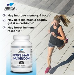 Organic Lion’s Mane Mushroom Capsules – Cognitive & Immune Support | 120 Cap…