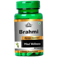 Cipzer Brahmi 60 Capsule | Stress Reducer, Improve Mental Health, Better Sleep