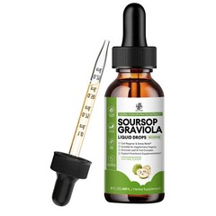 1/2/4*60ml Soursop Graviola Liquid Drops 1800mg Natural Antioxidant Immune Boost