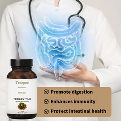 Turkey Tail Capsules 500mg Supports Digestion,Immunity,Gut Health 90 Capsules