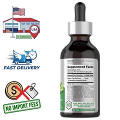 Green Tea Leaf Liquid Extract 2 Oz (59 mL) – Camellia sinensis, Natural Herbal