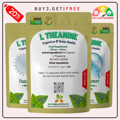 L-Theanine 600mg Capsules–Relaxation, Focus & Stress Support–Cognitive & Memory