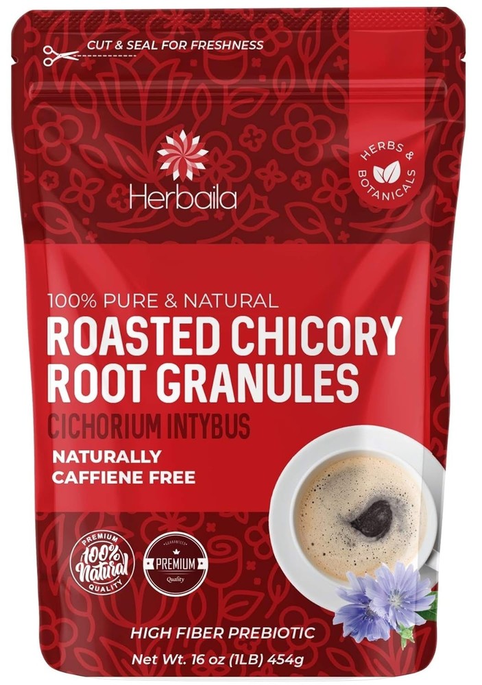 Chicory Root Roasted Granules, 1 Pound, Chicory Coffee (Inulin, Prebiotic Dietar
