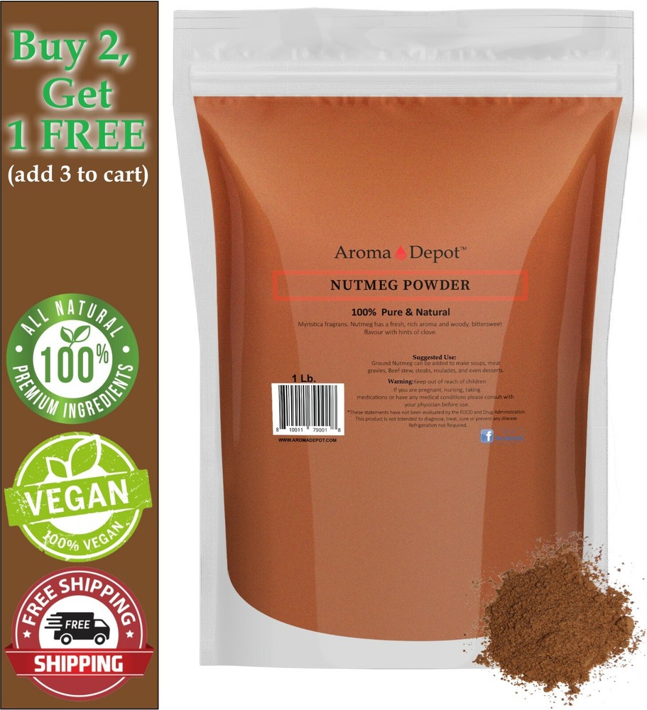1 lb Nutmeg Powder 100% Pure Natural Ground Spice Myristicaceae Nuez Moscada