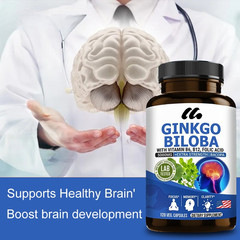 GINKGO BILOBA WITH VITAMIN B6, B12, FOLIC ACID for Brain Function,Brain & Memory