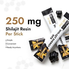 Pure Shilajit Energy & Stamina Sticks – 7500mg Ginger Honey Flavor, 30 Count
