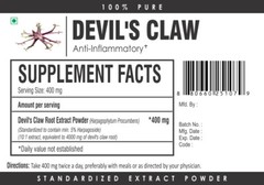 Devil’s Claw Extract Powder 5% Effective Joint Muscular Back Pain Relief Support