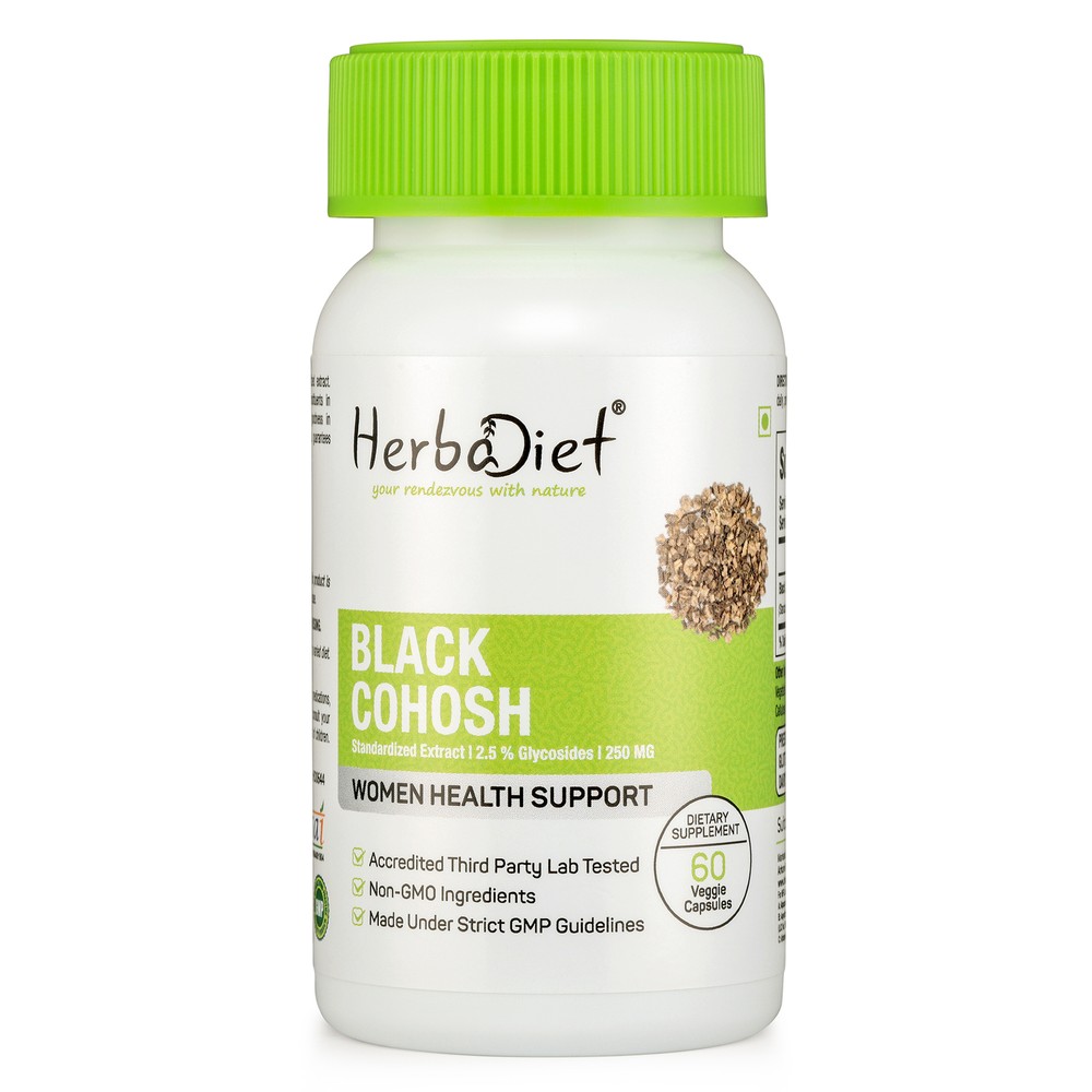 Black Cohosh Extract Capsules Female Menopausal Health Support Hormonal Balance