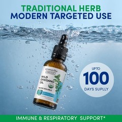 Water Soluble Wild Oregano Oil Organic Liquid Drops – 1.7 Fl Oz (Pack of 1)