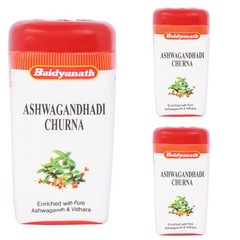 3x100g Baidyanath Ashwagandhadi Churna Ashwaganda Useful in Stress & Weakness