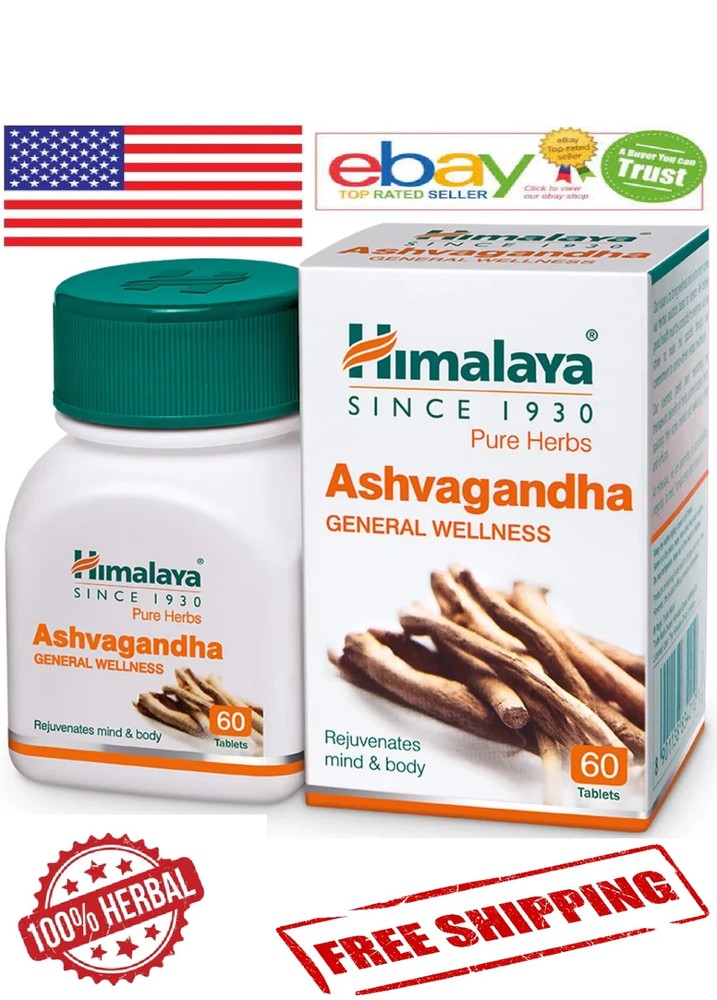 ASHVAGANDHA Himalaya 60 Tabs With Long Expiry & Free Shipping