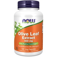 NOW Olive Leaf Extract 120 Count Standardized to 6 Oleuropein Herbal Supplement