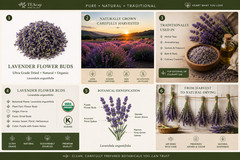 Lavender Flower Buds Dried Natural Ultra Grade 28.3g Bag Kosher USDA Organic