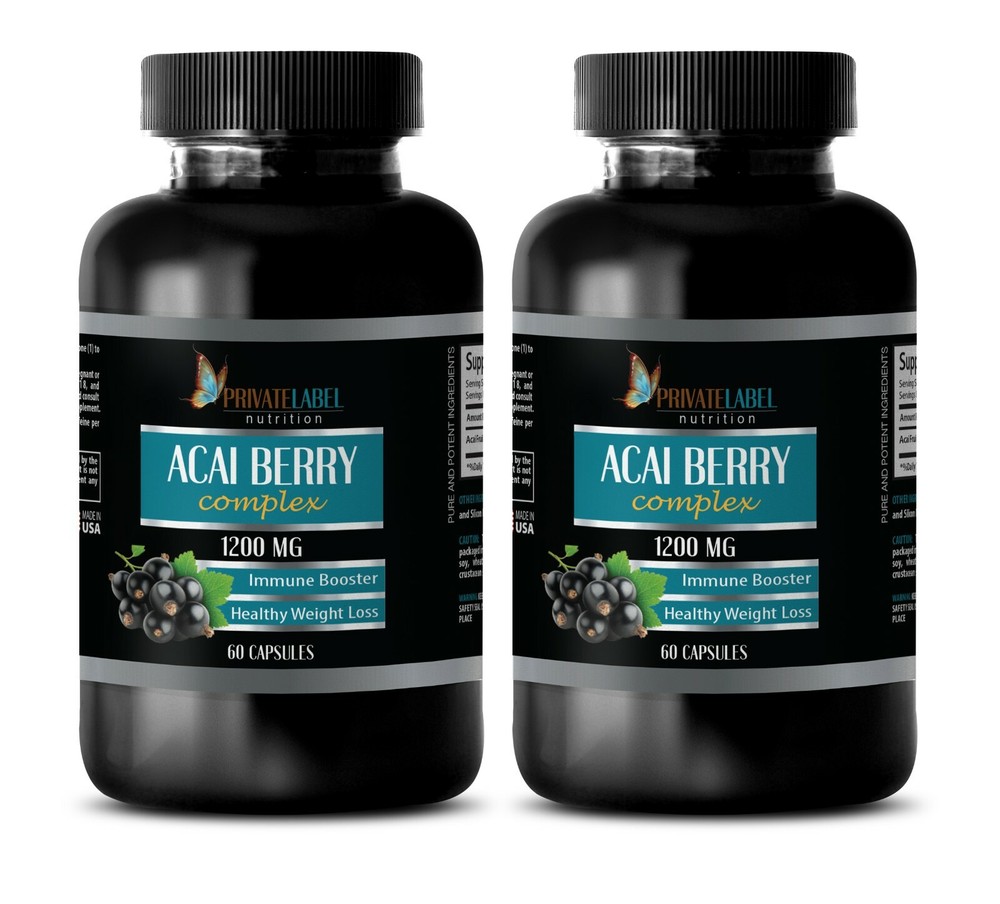 Best Diet Pills – ACAI Berry 1200mg – Fast Weight Loss 2 Bottle 120 Capsules