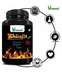 Vubasil – Shilajit Pro Safed Musli & Ashwagandha High Strength 90 Caps