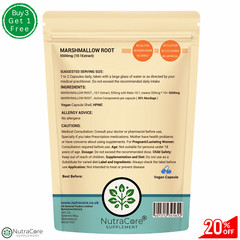Marshmallow Root Capsules 5500mg(30% Mucilage)-Digestion & UTI Support-100%Vegan