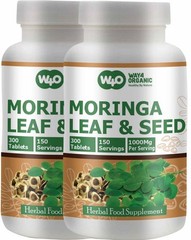 Moringa Oleifera Leaf & Seed Powder 80:20 – 300 Tablets, 1000mg, 150 Servings