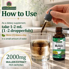 Nature’s Answer Mullein Leaf | Herbal 1 Fl Oz (Pack of 1), Cranberry