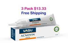 Vasu UVA Acnovin Skin Care Acne Control Cream (Pack of 3) 15ML each