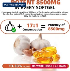 Aged Garlic Extract 350 Softgels – High Potency, Odorless, Non-Gmo & Organic Gar