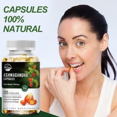Ashwagandha Capsules – Stress Relief & Cortisol Balance with Alternative 1200mg