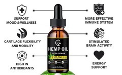 Nº1 Best Hemp Oil Drops for Stress Sleep PURE ORGANIC 1200mg 4 Pack Pure