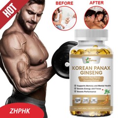 Korean Red Panax Ginseng Extrad 1600mg 120 Capsules – High Strength Ginsenoside