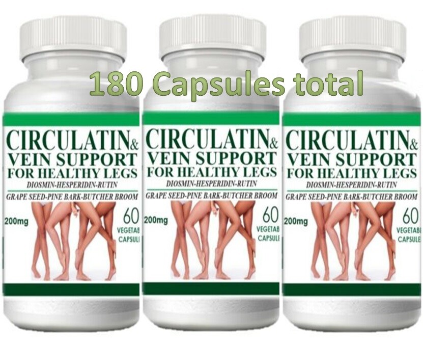 New 3 x Bottle Healthy Legs Support Circulation Vein 180 Capsules Free Shipping