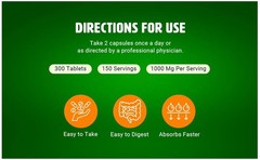 Neem Turmeric Capsules – 300 Tablets, 1000mg, Equal Ratio, 150 Servings