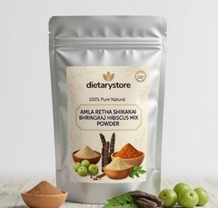 Pure Natural Amla Reetha Shikakai, Bhringraj & Hibiscus Mix Powder for Ha