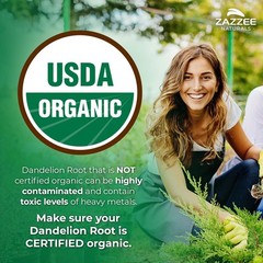 USDA Organic Dandelion Root 10:1 Extract, 120 120 Count (Pack of 1)