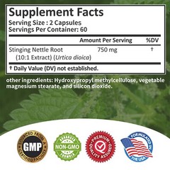 Stinging Nettle Root 7500mg – Prevent Hair Loss, Prostate & Urinary Tract Health