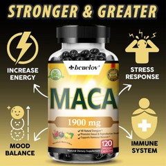 Maca Root 1900mg – Energy & Stamina, Gluten-Free, Non-GMO