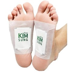 Gim Sung herbal foot patches help relieve aches and pains. 10 patches per box.