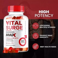 1~5X Vital Surge Gummies for Men, Male Vital Grow XL Testo Gummies 60ct US STOCK