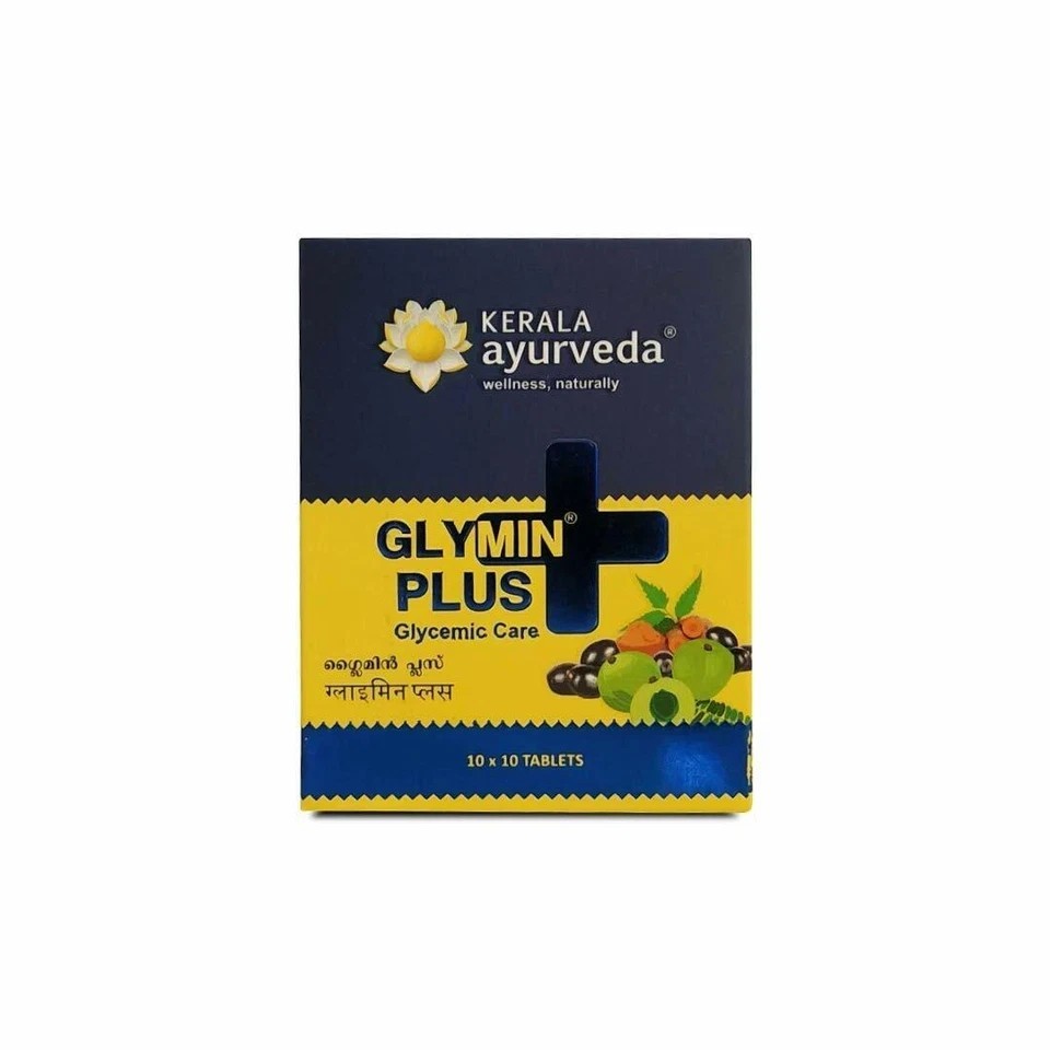 Kerala Ayurveda GLYMIN PLUS Tablet – 100 Count Herbal Ayurvedic Free Shipping C3