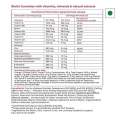 Hair Skin & Nails 30 Gummies Biotin, DHT Blocker Brightens Skin, Control Hairfal
