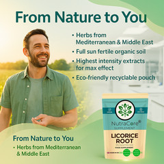 Licorice Root Capsules 8000mg-(10% Glycyrrhizic Acid )Vegan & Digestion Support