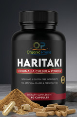 Organic Haritaki Terminalia Chebula Powder Bibhitaki Harad 1500mg 60 Capsules