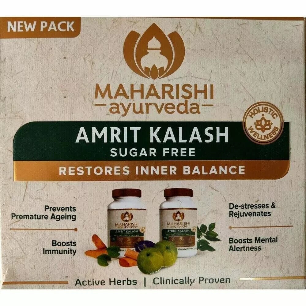 5X Pack Maharishi Amrit Kalash MAK 4-5 Sugar Free 60 Tab Nectar 60 Tab Ambrosia