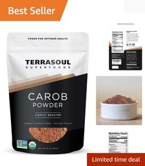 Organic Carob Powder, 1 Lb – Cocoa Powder Alternative | High in Fiber