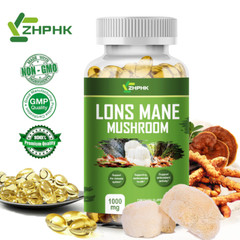 Mushroom Complex Supplement, 1000mg, Lions Mane, Reishi, Chaga, Immune Capsules
