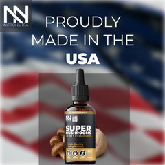 Lions Mane Cordyceps Shiitake Mushroom Drops 2oz Brain Memory Focus Energy