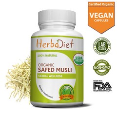Organic Safed Musli White Capsules Chlorophytum Borivilianum Sexual Health