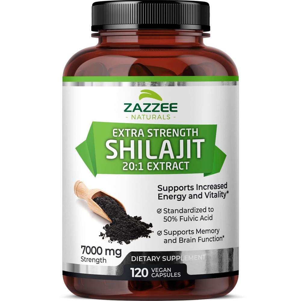 Zazzee 100% Pure Organic Himalayan Shilajit 201 Extract 7000 mg Strength per …