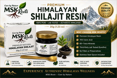 Pure Himalayan Shilajit Resin 35g Lab Tested 75% Fulvic Acid Energy Supplement