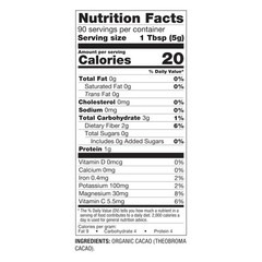 BetterBody Organic Cacao Powder, Non-GMO, Gluten-Free Superfood, Cocoa, 16 oz